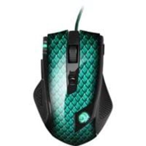 Sharkoon Drakonia - Green - Mus - Laser - 11 knapper -