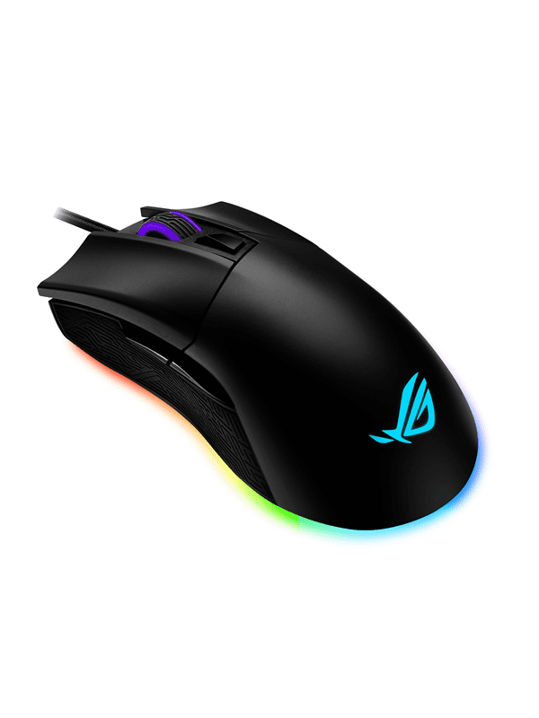 ASUS ROG Gladius II Origin - Gaming Mus - Optisk - 5 knapper - Sort med RGB lys