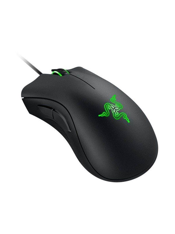 Razer DeathAdder Essential - Black - Gaming Mus - Optisk - 5 knapper - Sort med grønt lys