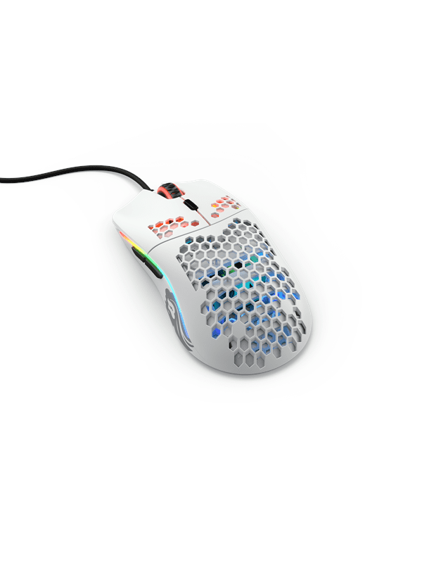 Glorious Model O - Matte White - Gaming Mus - Optisk - 6 knapper - Hvid med RGB-LED lys