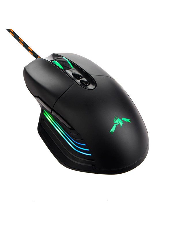 DUTZO Senshi RGB - Gaming Mus - Optisk - 7 knapper - Sort