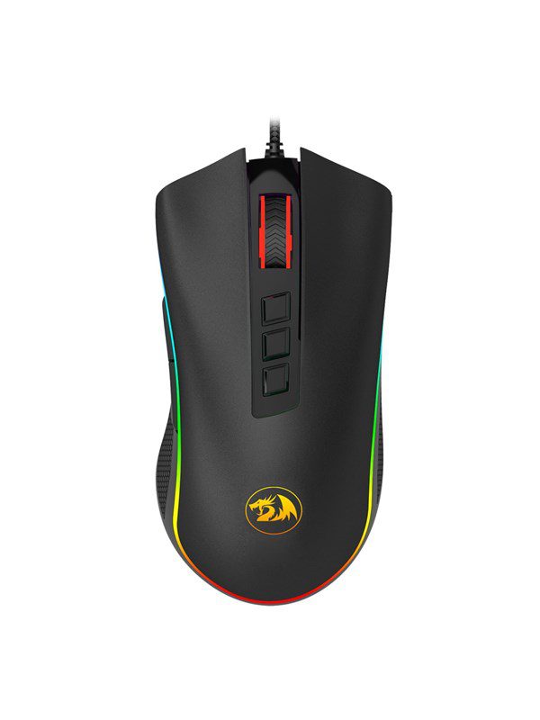 REDRAGON COBRA - Gaming Mus - Optisk - 7 knapper - Sort med RGB lys