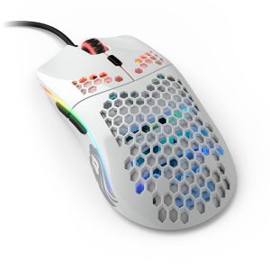 Glorious Model O- (Small) - Glossy White - Gaming Mus - Optisk - 6 knapper - Hvid med RGB-LED lys