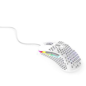 Xtrfy M4 RGB - White - Gaming Mus - Optisk - 6 knapper - Grå