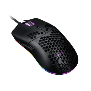 DUTZO KeiryÅ RGB - Matt Black - Gaming Mus - Optisk - 6 knapper - Sort med RGB lys