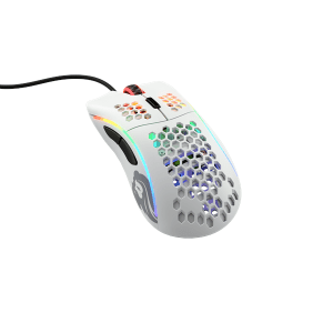 Glorious Model D - Matte White - Gaming Mus - Optisk - 6 knapper - Hvid med RGB-LED lys