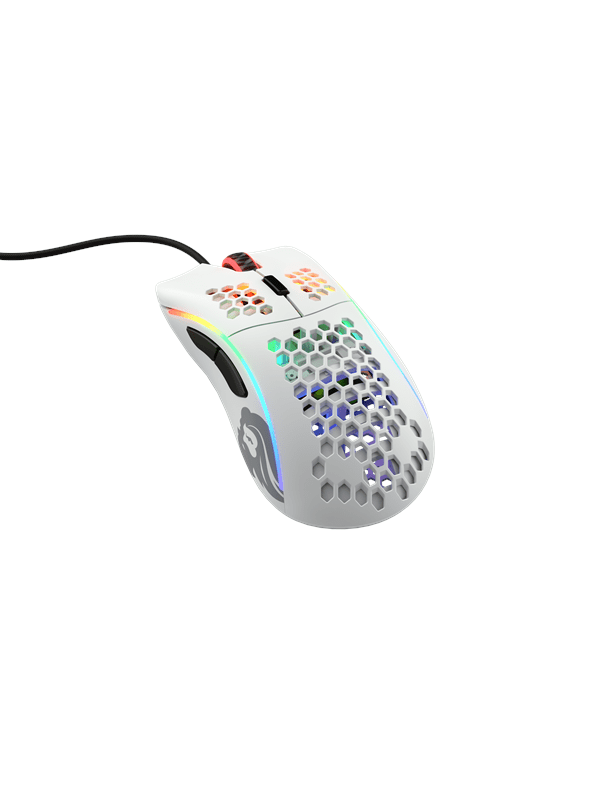 Glorious Model D - Matte White - Gaming Mus - Optisk - 6 knapper - Hvid med RGB-LED lys