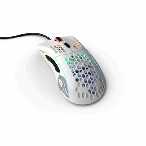 Glorious Model D - Glossy White - Gaming Mus - Optisk - 6 knapper - Hvid med RGB-LED lys