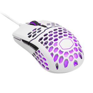 Cooler Master MasterMouse MM711 - Matte White - Gaming Mus - Optisk - 6 knapper - Hvid med RGB-LED lys