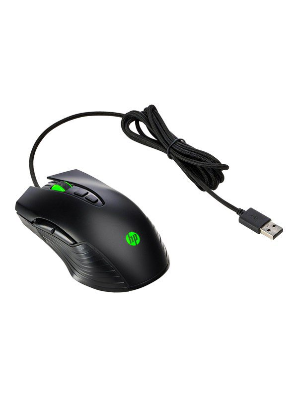 HP X220 Backlit Gaming - Mus - Optisk - 7 knapper - Sort