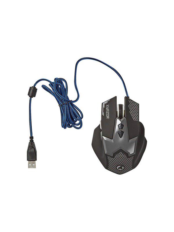 Nedis Gaming Xyazor - Mus - Optisk - 7 knapper - Sort