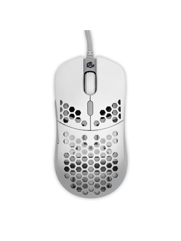 G-Wolves Hati Gaming Mouse - White/Grey Matte - Gaming Mus - Optisk - 6 knapper - Hvid