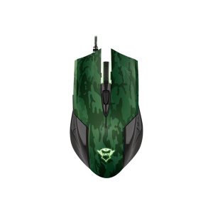 Trust Gaming GXT 781 Rixa Camo Gaming Mouse & Mouse Pad - Mus - Optisk - 6 knapper - Grøn