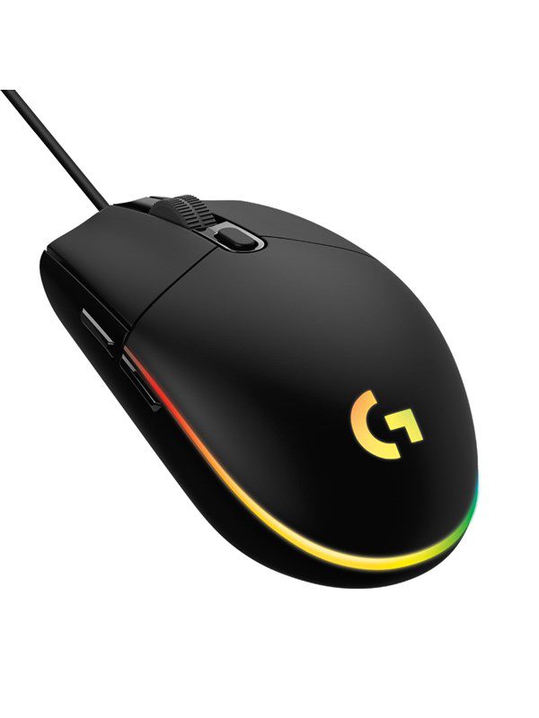 Logitech G203 LIGHTSYNC - Black - Gaming Mus - Optisk - 6 knapper - Sort med RGB lys