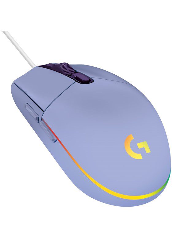 Logitech G203 LIGHTSYNC - Lilac - Gaming Mus - Optisk - 6 knapper - Lilla med RGB