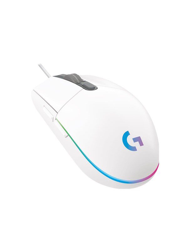 Logitech G102 LIGHTSYNC - White - Gaming Mus - Optisk - 6 knapper - Hvid med RGB-LED lys