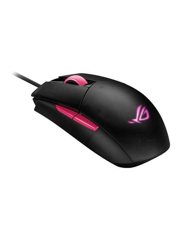ASUS ROG Strix Impact II Electro Punk - Gaming Mus - Optisk - 5 knapper - Pink