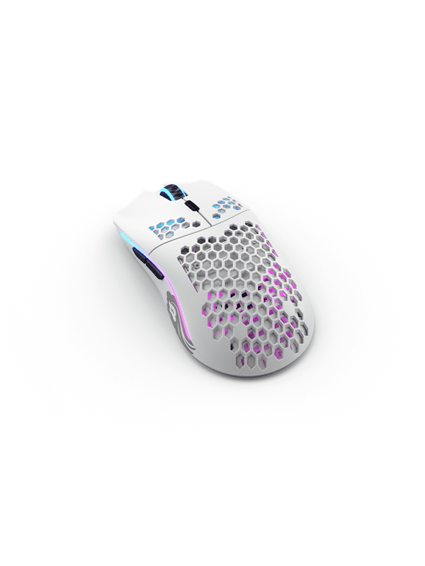 Glorious Model O Wireless - Matte White - Gaming Mus - Optisk - 6 knapper - Hvid med RGB-LED lys