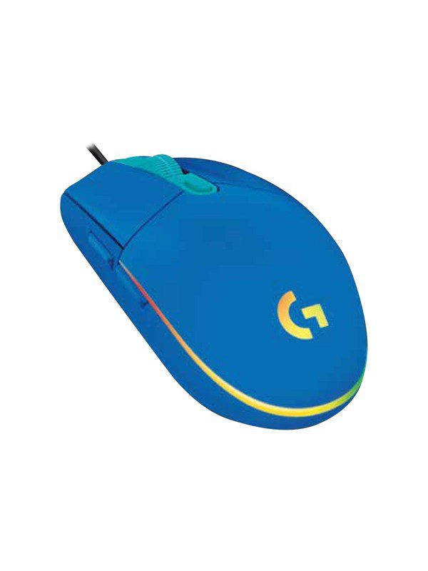 Logitech G102 LIGHTSYNC - Blue - Gaming Mus - Optisk - 6 knapper - Sort med RGB lys