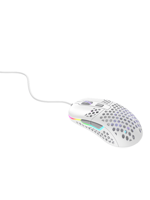 Xtrfy M42 RGB - White - Gaming Mus - Optisk - 6 knapper - Hvid med RGB-LED lys
