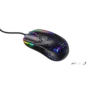 Xtrfy MZ1 - Zy's Rail - Gaming Mus - Optisk - 6 knapper - Sort med RGB lys