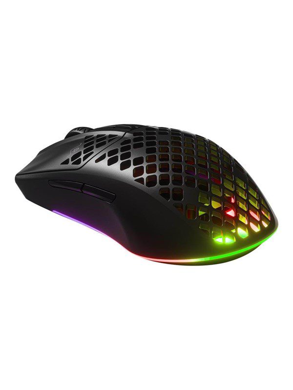 SteelSeries Aerox 3 Wireless 2022 - Onyx - Gaming Mus - Optisk - 6 knapper - Sort med RGB lys