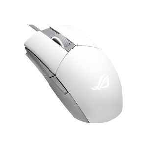 ASUS ROG Strix Impact II Moonlight White - Gaming Mus - Optisk - 5 knapper - Hvid med grønt lys