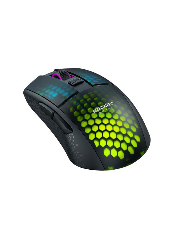 ROCCAT Burst Pro Air - Black - Gaming Mus - Optisk - 6 knapper - Sort med RGB lys