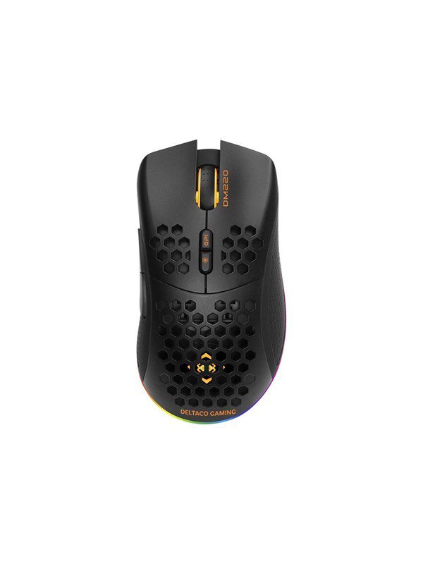 DELTACO GAMING DM220 Wireless ultralight gaming mouse - Mus - 7 knapper - Sort
