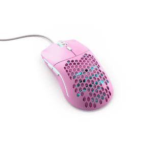 Glorious Model O Minus - Pink - Forge Limited Edition - Gaming Mus - Optisk - 6 knapper - Pink med RGB