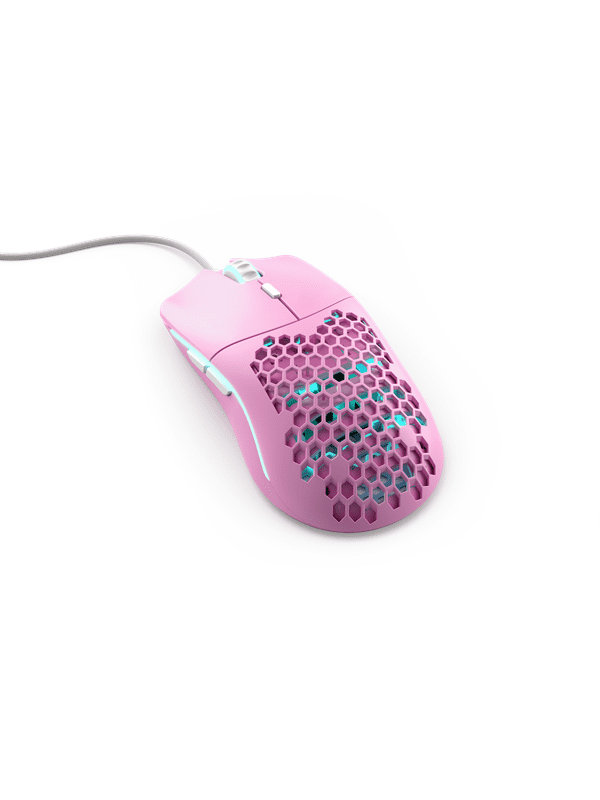 Glorious Model O Minus - Pink - Forge Limited Edition - Gaming Mus - Optisk - 6 knapper - Pink med RGB