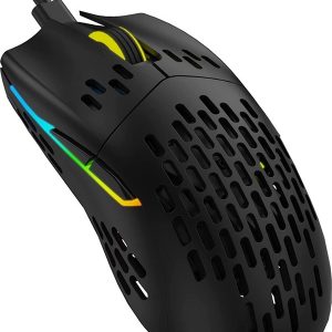 Keychron M1 Ultra-Light Optical Mouse - Gaming Mus - Optisk - 7 knapper - Sort med RGB lys