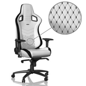 noblechairs EPIC Series - White / Black Gamer Stol - Hvid - PU Læder - Op til 120 kg