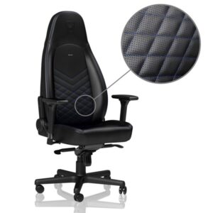 noblechairs ICON Series - Black / Blue Gamer Stol - Sort / Blå - PU Læder - Op til 150 kg