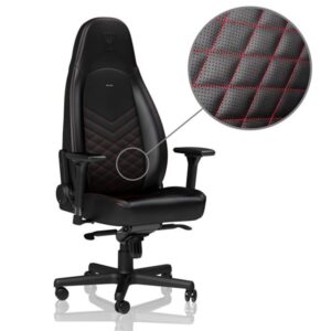 noblechairs ICON Series - Black / Red Gamer Stol - Sort / Rød - PU Læder - Op til 150 kg