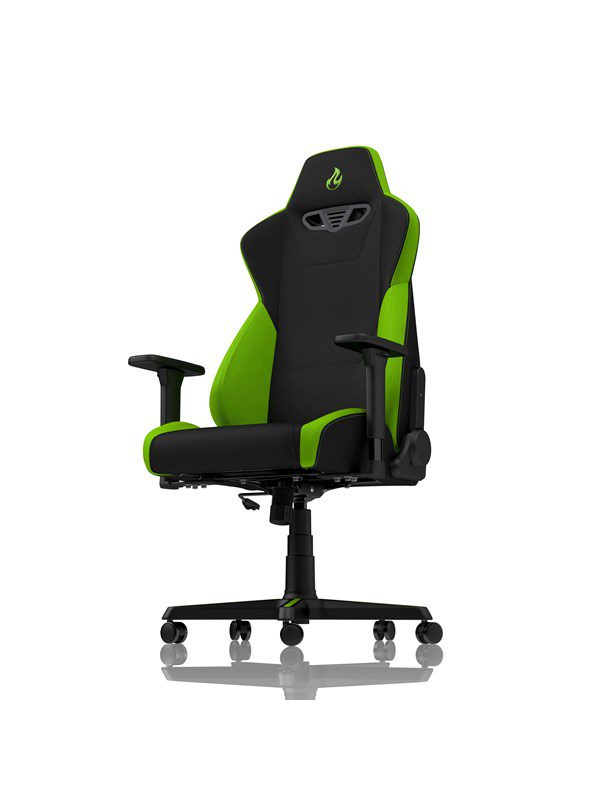 Nitro Concepts S300 Gaming Chair - Atomic Green Gamer Stol - Sort / Grøn - Stof - Op til 135 kg