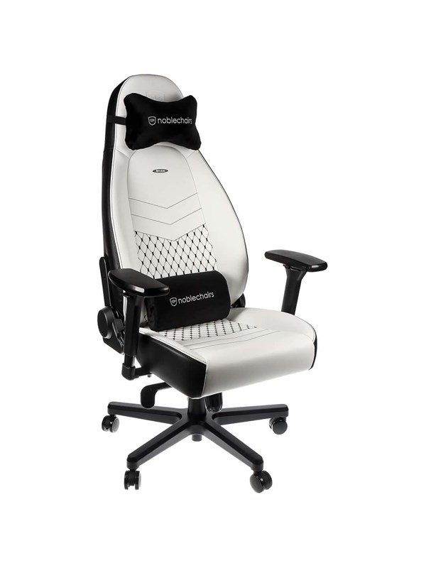 noblechairs ICON Series - White / Black Gamer Stol - Hvid - PU Læder - Op til 150 kg