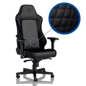 noblechairs HERO Gaming Chair - Black/Blue Gamer Stol - Sort / Blå - PU Læder - Op til 150 kg