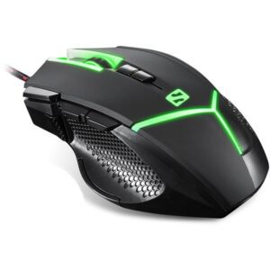 Sandberg Destroyer FlexWeight Mouse - Gaming Mus - Laser - 9 knapper - Sort