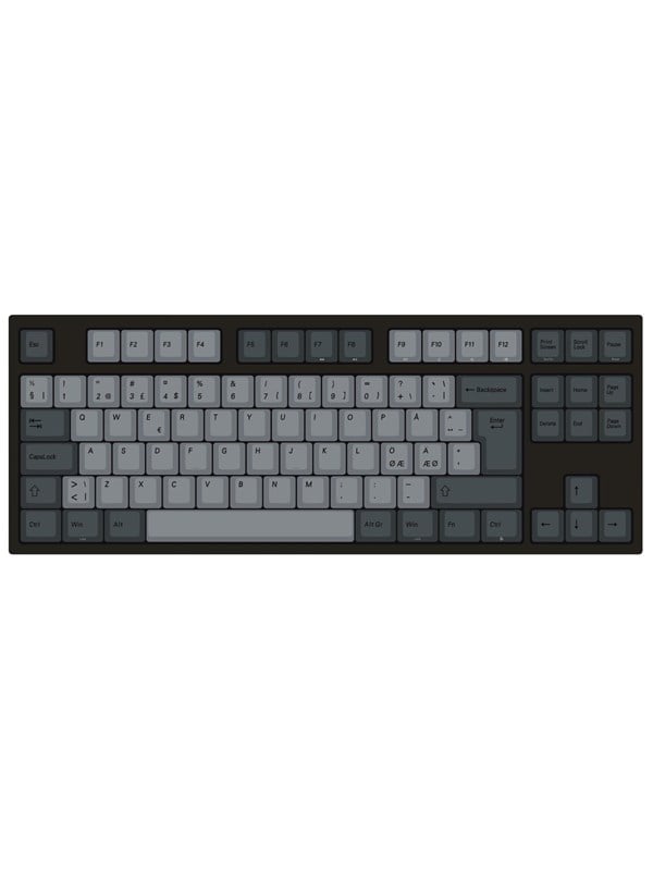 Varmilo VA88M Ink Rhyme - MX Red - Gaming Tastatur - Uden Numpad - Nordisk - Grå