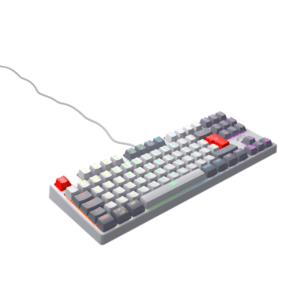 Xtrfy K4 TKL RGB - Retro - Gaming Tastatur - Uden Numpad - Nordisk - Hvid