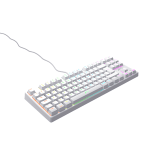 Xtrfy K4 TKL RGB - White - Gaming Tastatur - Uden Numpad - Nordisk - Hvid