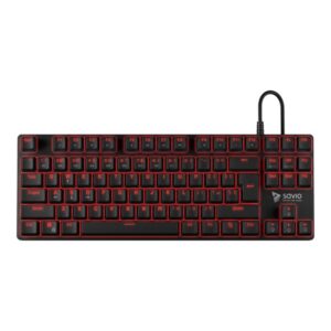 Savio Tempest RX - Gaming Tastatur - Uden Numpad - Engelsk - Sort