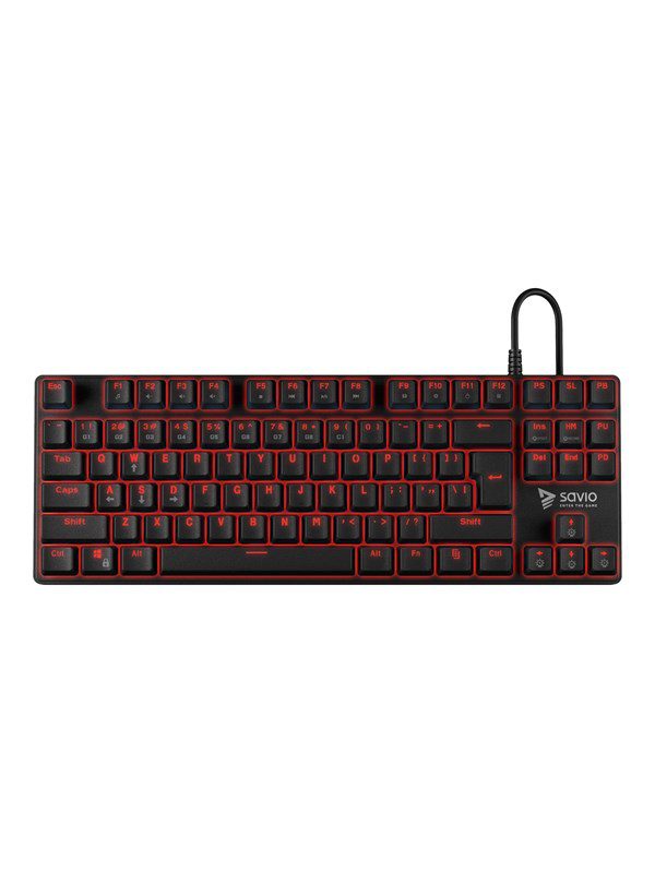 Savio Tempest RX - Gaming Tastatur - Uden Numpad - Engelsk - Sort