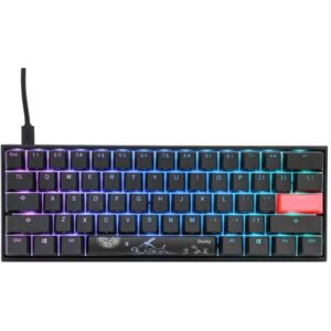 Ducky Mecha Mini 2020 Cherry Blue RGB - ND - Gaming Tastatur - Uden Numpad - Nordisk - Sort