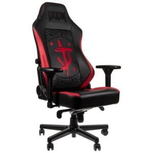 noblechairs HERO Gaming Chair - DOOM edition Gamer Stol - Sort - PU Læder - Op til 150 kg