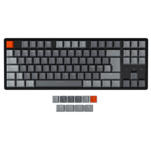 Keychron K8 RGB Aluminium Hot-Swap - Gateron Red - Gaming Tastatur - Uden Numpad - Nordisk - Sort