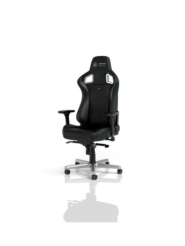 noblechairs EPIC Gaming Chair - Mercedes Motorsport 2021 Edition Gamer Stol - PU Læder - Op til 120 kg