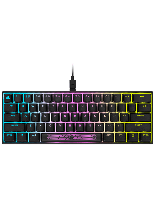Corsair K65 RGB Mini 60% - MX Red - Gaming Tastatur - Uden Numpad - Nordisk - Sort