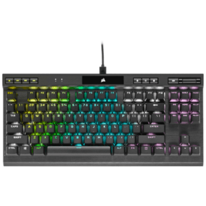 Corsair K70 RGB TKL Champion - MX Red - Gaming Tastatur - Uden Numpad - Nordisk - Sort